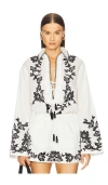 Hemant & Nandita Drop Shoulder Collared Tunic In White