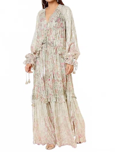 Hemant & Nandita Event Kaftan Style Maxi In Pale Mint
