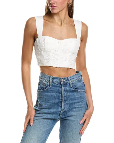 Hemant & Nandita Eyelet Corset Top In White