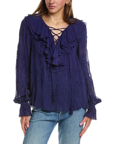 Hemant & Nandita Fil Coupe Top In Purple