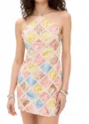 Hemant & Nandita Fiza Bodycon Mini Dress In Multi Color In Multi