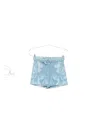 Hemant & Nandita Fiza Paisley-print Belted Shorts In Blue