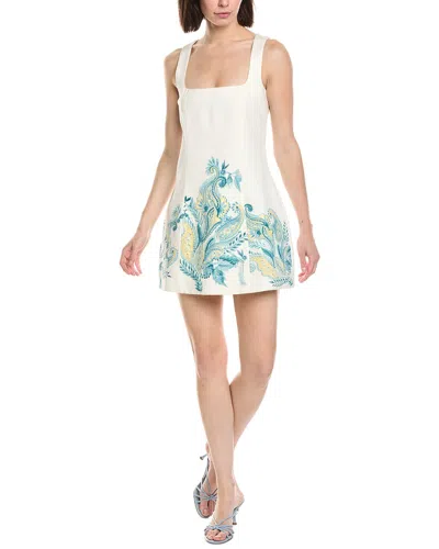 Hemant & Nandita Floral Mini Dress In White