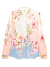 Hemant & Nandita Floral-print Blouse In Pink