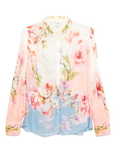 Hemant & Nandita Floral-print Blouse In Pink