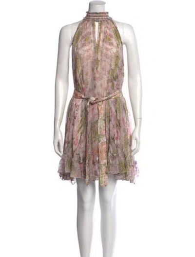Pre-owned Hemant & Nandita Floral Print Mini Dress