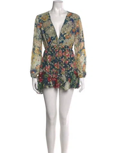 Pre-owned Hemant & Nandita Floral Print Mini Dress