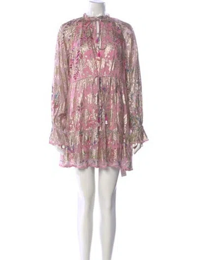 Pre-owned Hemant & Nandita Floral Print Mini Dress