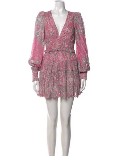 Pre-owned Hemant & Nandita Floral Print Mini Dress