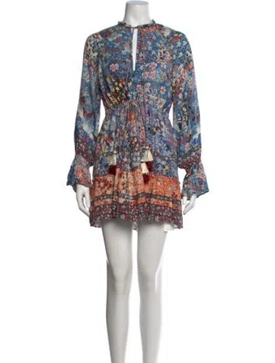 Pre-owned Hemant & Nandita Floral Print Mini Dress