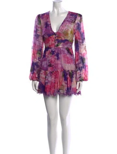 Pre-owned Hemant & Nandita Floral Print Mini Dress