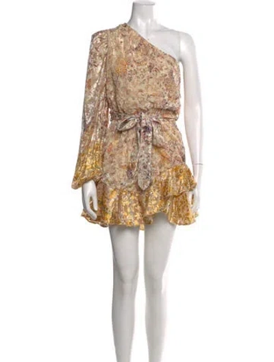 Pre-owned Hemant & Nandita Floral Print Mini Dress In Multi