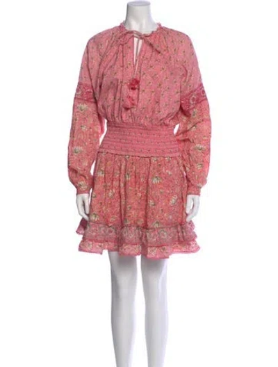 Pre-owned Hemant & Nandita Floral Print Mini Dress In Multi