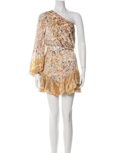 Pre-owned Hemant & Nandita Floral Print Mini Dress In Multi