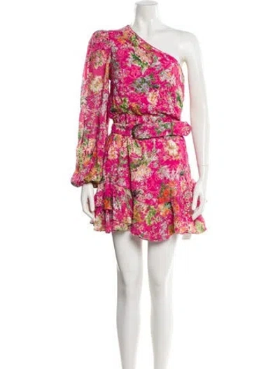 Pre-owned Hemant & Nandita Floral Print Mini Dress In Pink