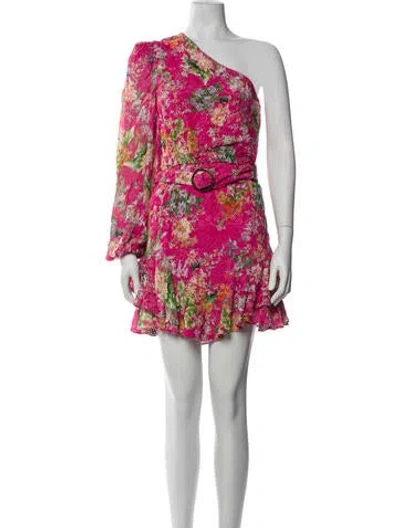 Pre-owned Hemant & Nandita Floral Print Mini Dress In Pink
