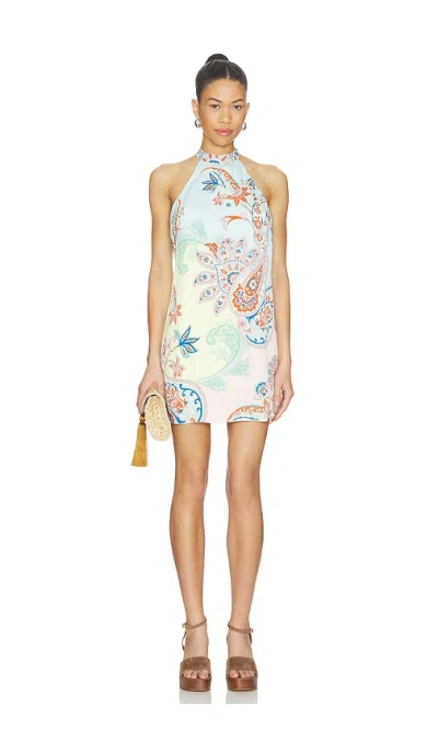 Hemant & Nandita Halter Mini Dress In Multi