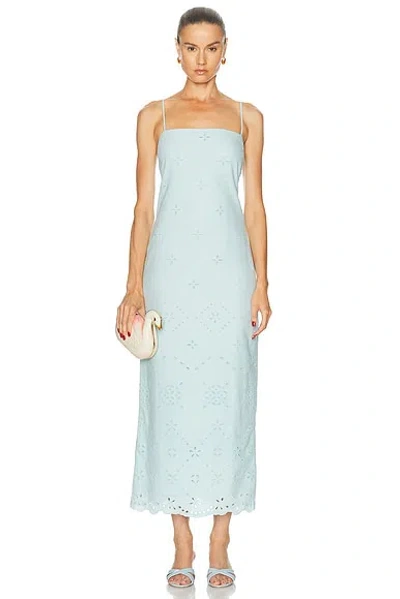 Hemant & Nandita Hana Strappy Midi Dress In Blue