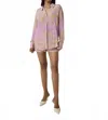 Hemant & Nandita Jiah Crepe Oversized Shirt In Lilac In Multi