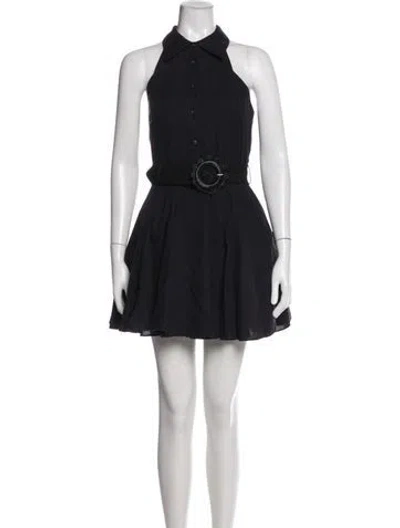Pre-owned Hemant & Nandita Linen Mini Dress In Blue