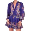 Hemant & Nandita Linen Organza Boho Shirt In Midnight Blue In Blue