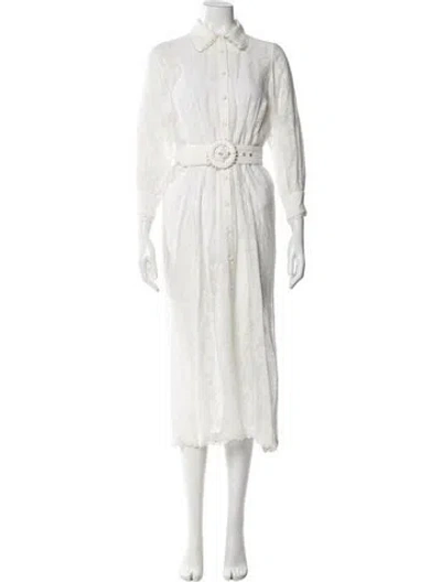 Pre-owned Hemant & Nandita Long Dress In White