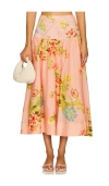 Hemant & Nandita Midi Skirt In Green
