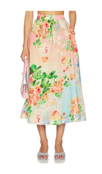 Hemant & Nandita Midi Skirt In Multi