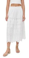 Hemant & Nandita Midi Skirt Off White In White