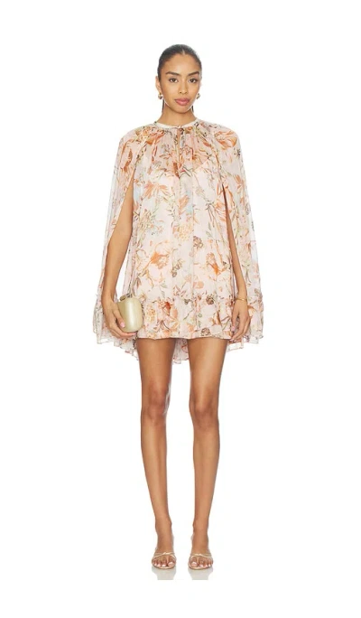 Hemant & Nandita Mini Dress Cape In Multi