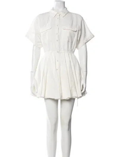 Pre-owned Hemant & Nandita Mini Dress In Neutral