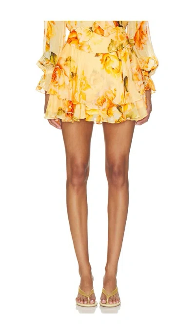 Hemant & Nandita Mini Skirt In Yellow