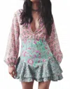 Hemant & Nandita Mint Hera Mini Dress In Orchid Pink In Multi