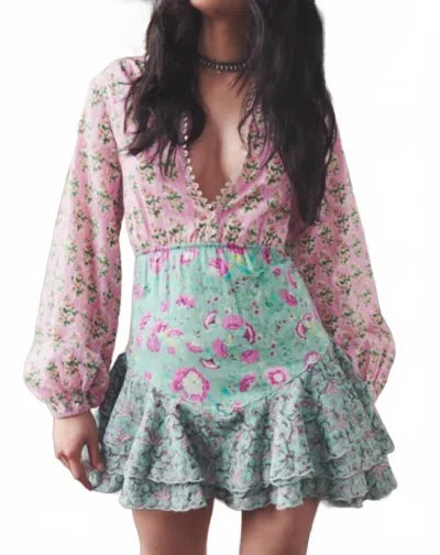 Hemant & Nandita Mint Hera Mini Dress In Orchid Pink In Multi