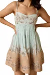 Hemant & Nandita Navi Mini Dress In Blue Brown