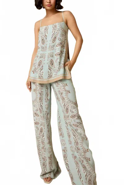 Hemant & Nandita Navi Relaxed Fit Pants In Blue Multi
