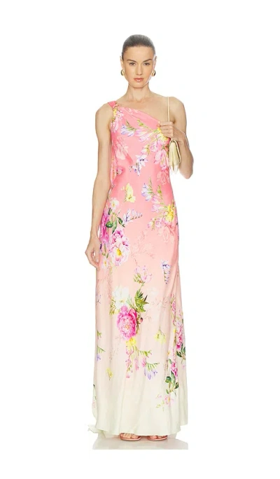 Hemant & Nandita Avya Sash One Shoulder Dress In Multi
