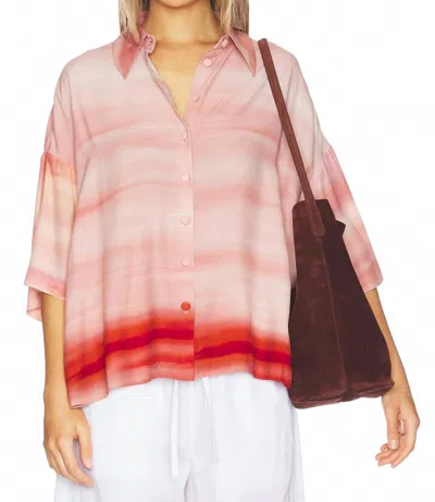 Hemant & Nandita Oversized Lightweight Shirt In Multi In Pink