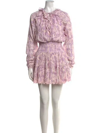 Pre-owned Hemant & Nandita Paisley Print Mini Dress In Purple