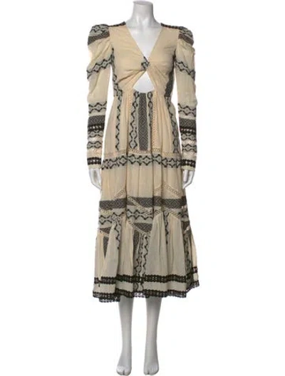 Pre-owned Hemant & Nandita Printed Long Dress