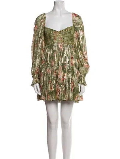 Pre-owned Hemant & Nandita Printed Mini Dress In Multi