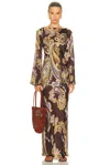 Hemant & Nandita Reem Maxi Dress In Brown