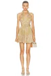 Hemant & Nandita Sakhi Belt Short Dress In Neutral
