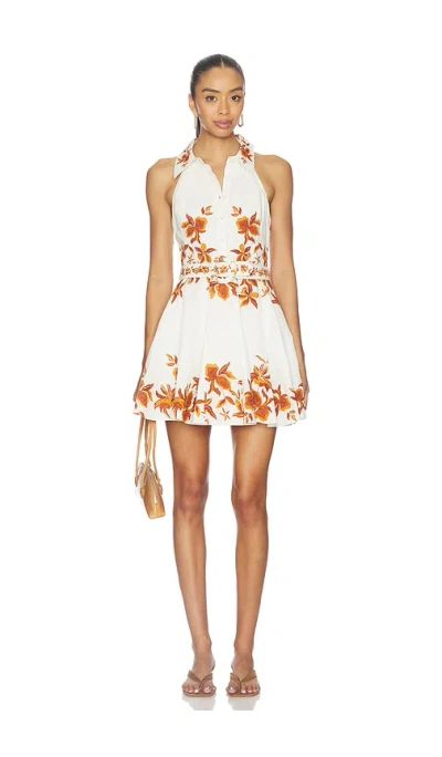 Hemant & Nandita Short Dress With Buckle Belt In White