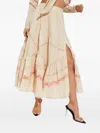 Hemant & Nandita Side-split Maxi Skirt In Neutral