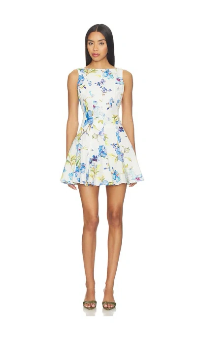 Hemant & Nandita Skater Short Dress In Multi