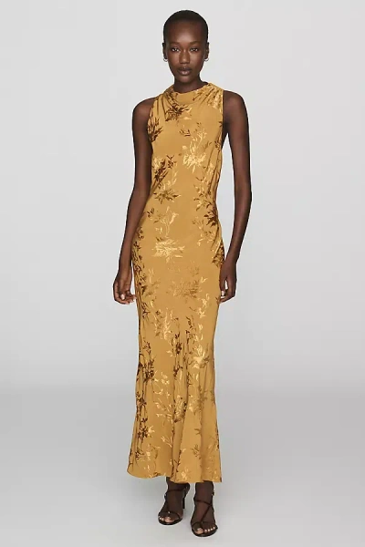 Hemant & Nandita Sleeveless Maxi Dress In Yellow