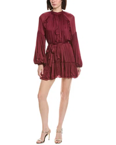 Hemant & Nandita Solid Mini Dress In Red