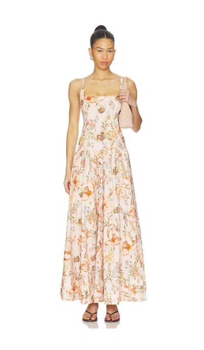 Hemant & Nandita Square Neck Maxi Dress In Multi