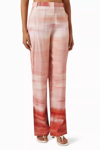 Hemant & Nandita Straight Leg With Slit Pants In Multi